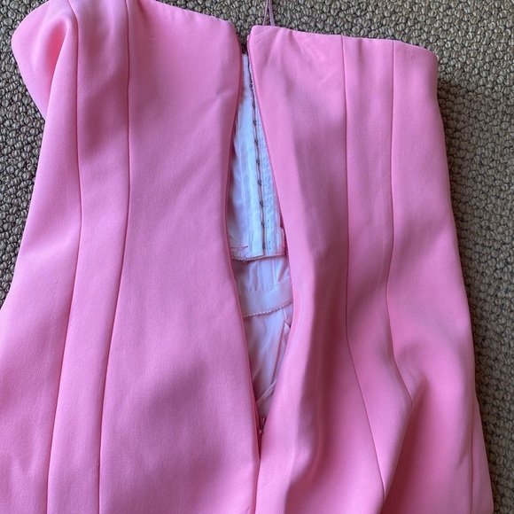 ALC Elizabeth strapless tailored midi dress in grapefruit  NWT - Picture 12 of 15